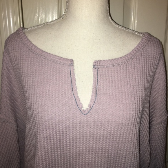 We The Free Oversized Waffle Textured Top - Picture 4 of 9